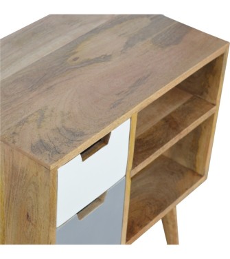 Grey and White Drawer Cabinet