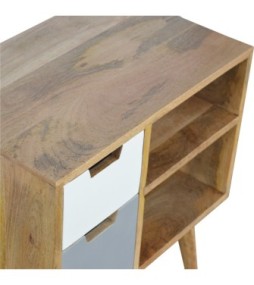 Grey and White Drawer Cabinet