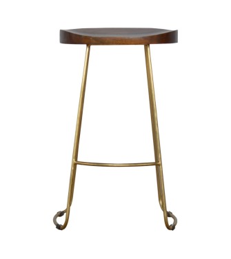 Gold Iron Bar Stool