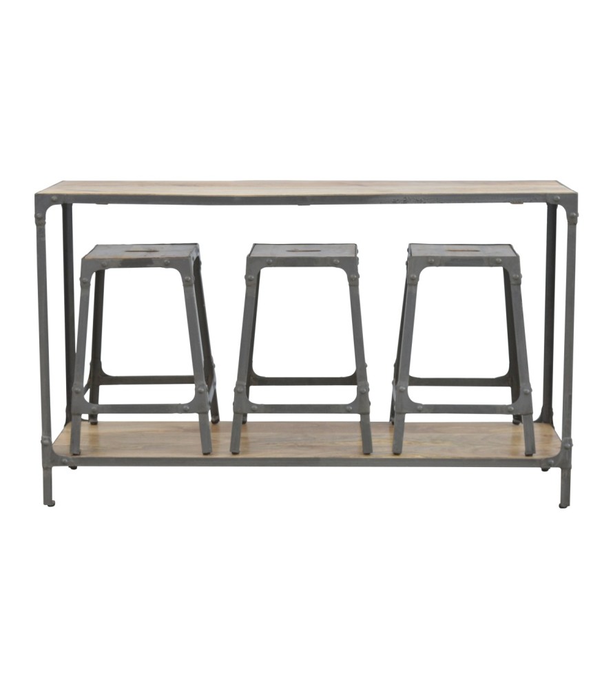 Hallway Console with 3 Stools