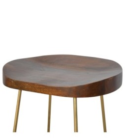 Tabouret de bar en fer doré