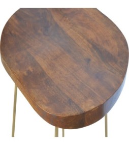 Tabouret de bar en fer doré