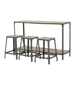 Hallway Console with 3 Stools