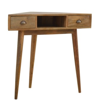 Bureau d'angle en bois massif