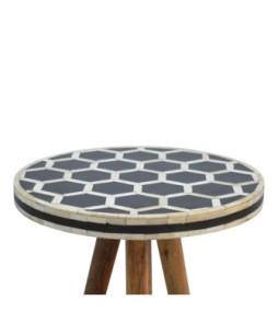 Bone Inlay Tripod Stool