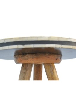 Bone Inlay Tripod Stool