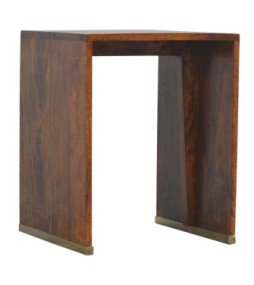 Chestnut End Table with Gold Inlay