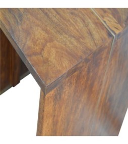 Chestnut End Table with Gold Inlay