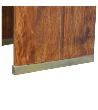 Chestnut End Table with Gold Inlay