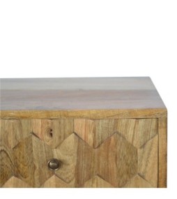Table de chevet Pineapple Carve à 2 tiroirs