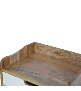 Table de chevet à dégradé bleu et blanc