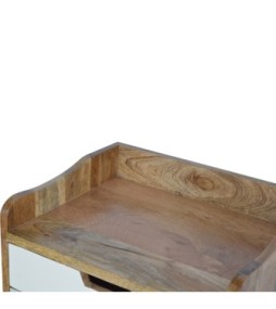 Table de chevet à dégradé bleu et blanc
