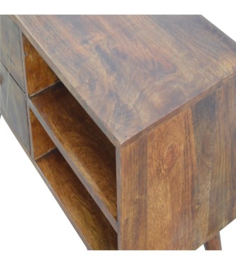 Geometric Brass Inlay Media Unit