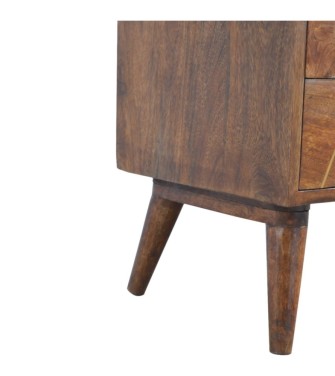 Geometric Brass Inlay Media Unit