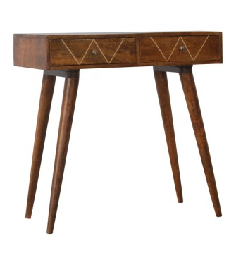 Geometric Brass Console Table