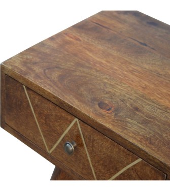 Geometric Brass Console Table