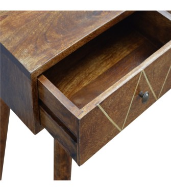 Geometric Brass Console Table