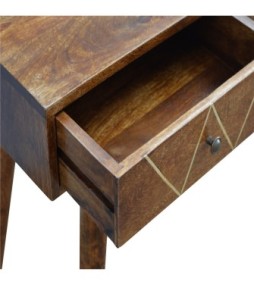 Geometric Brass Console Table