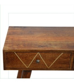 Geometric Brass Console Table
