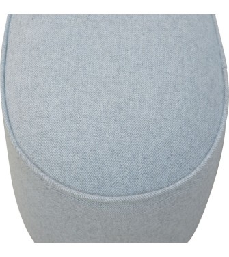 Repose-pieds ovale en tweed gris clair