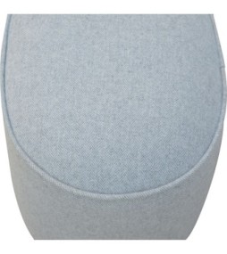 Repose-pieds ovale en tweed gris clair