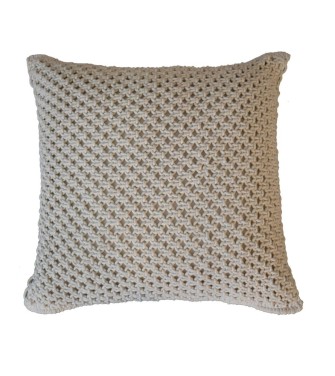 2x Knit Natural White Cushions