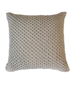 2x Knit Natural White Cushions