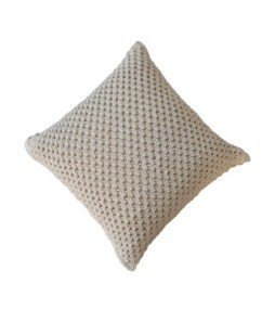 2x Knit Natural White Cushions