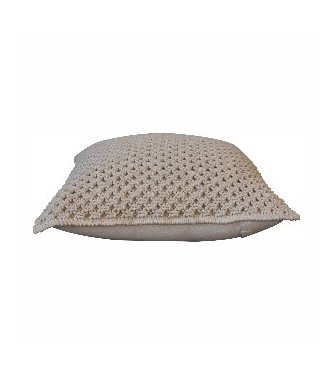 2x Knit Natural White Cushions