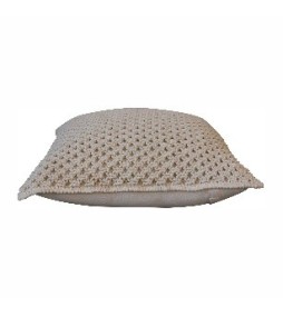 2x Knit Natural White Cushions