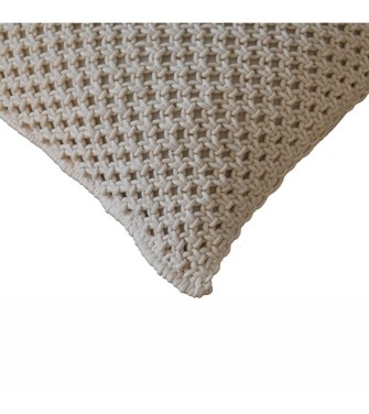 2x Knit Natural White Cushions