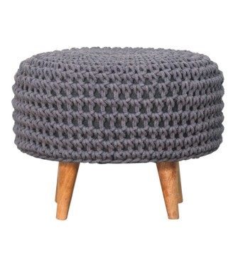 Keeva Grey Oblong Footstool