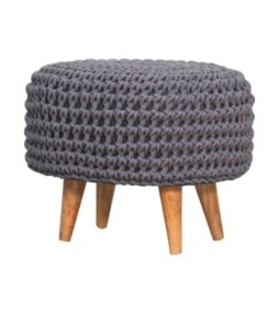 Repose-pieds oblong gris Keeva