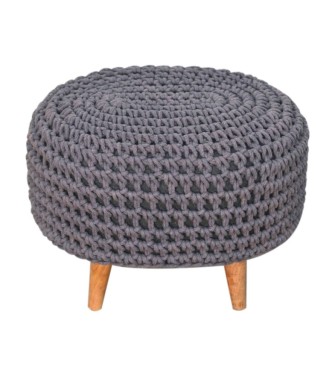 Repose-pieds oblong gris Keeva