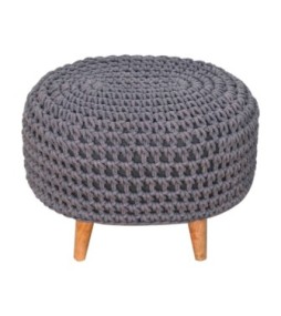 Repose-pieds oblong gris Keeva