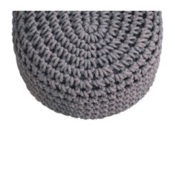 Repose-pieds oblong gris Keeva