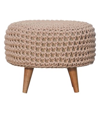 Repose-pieds oblong beige Keeva