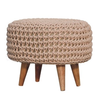 Repose-pieds oblong beige Keeva
