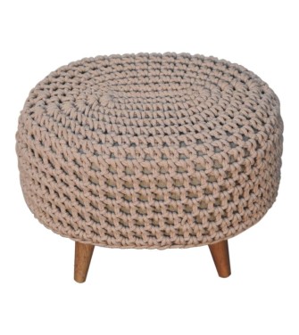 Repose-pieds oblong beige Keeva