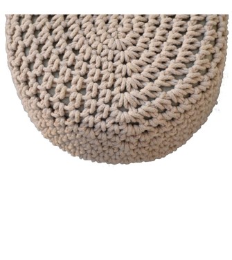 Repose-pieds oblong beige Keeva