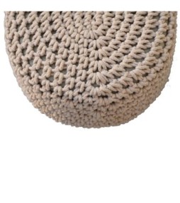 Repose-pieds oblong beige Keeva