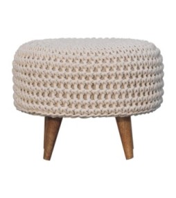 Repose-pieds oblong blanc Keeva