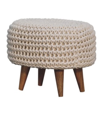 Repose-pieds oblong blanc Keeva