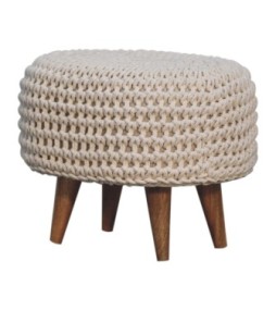 Repose-pieds oblong blanc Keeva