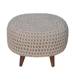 Repose-pieds oblong blanc Keeva
