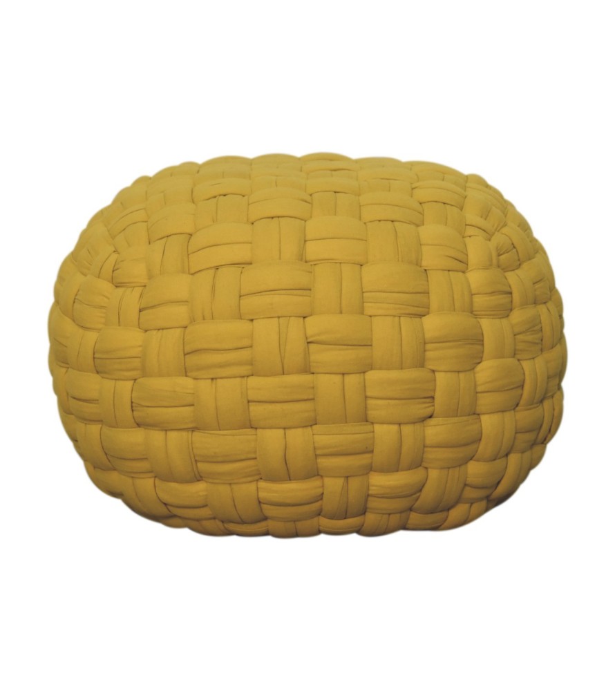 Mustard Tube Pouffe