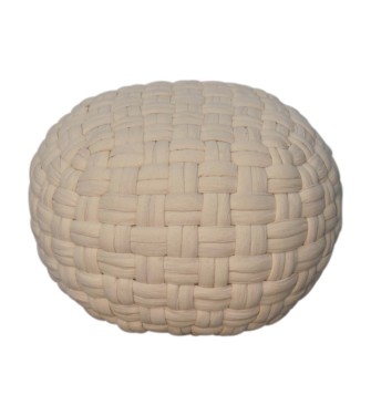Pouf tubulaire blanc