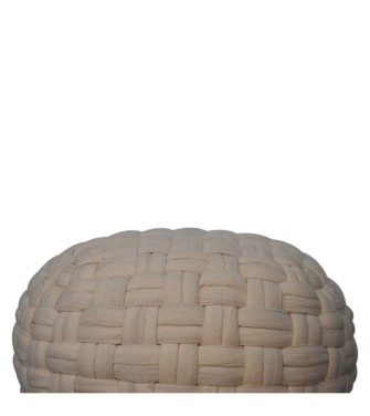 Pouf tubulaire blanc