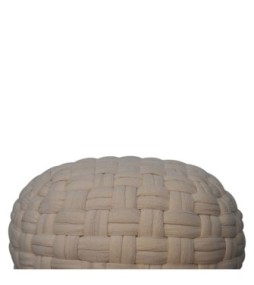 Pouf tubulaire blanc