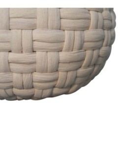 Pouf tubulaire blanc